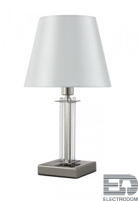 Настольная лампа Crystal Lux NICOLAS LG1 NICKEL/WHITE - цена и фото